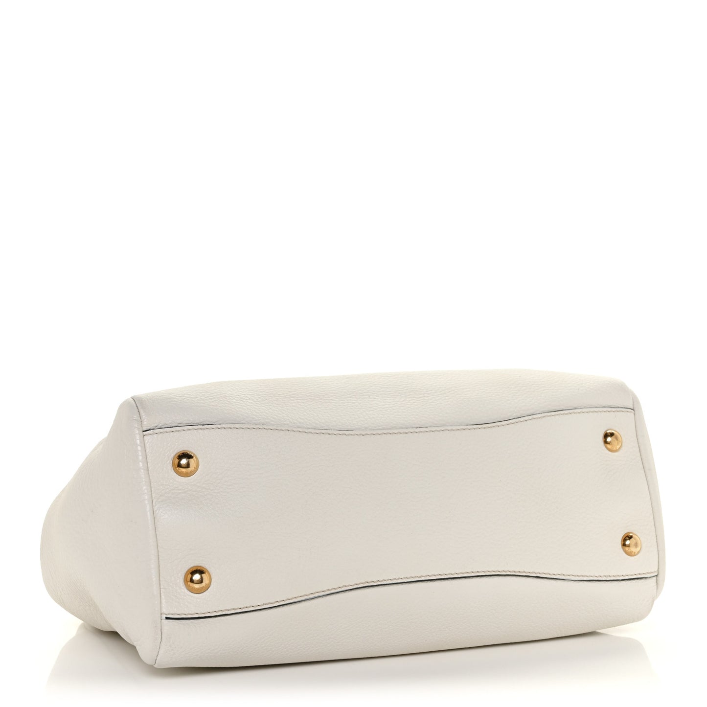 Vitello Daino Shopping Tote White