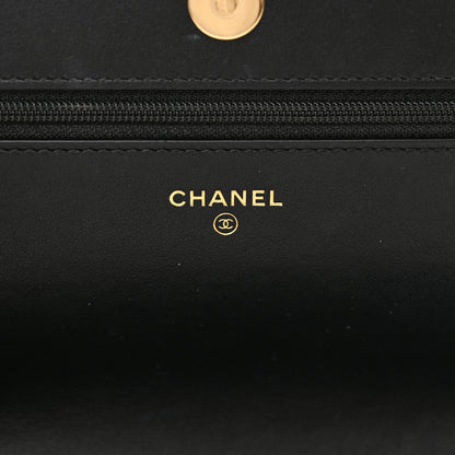 Chanel Caviar Quilted Pocket Clutch With Chain WOC Black 6 of 13