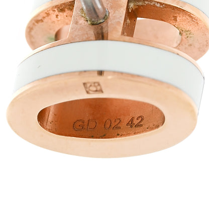 Hermes Rose Gold Lacquered Mini Pop H Earrings Vert Fizz 5 of 6