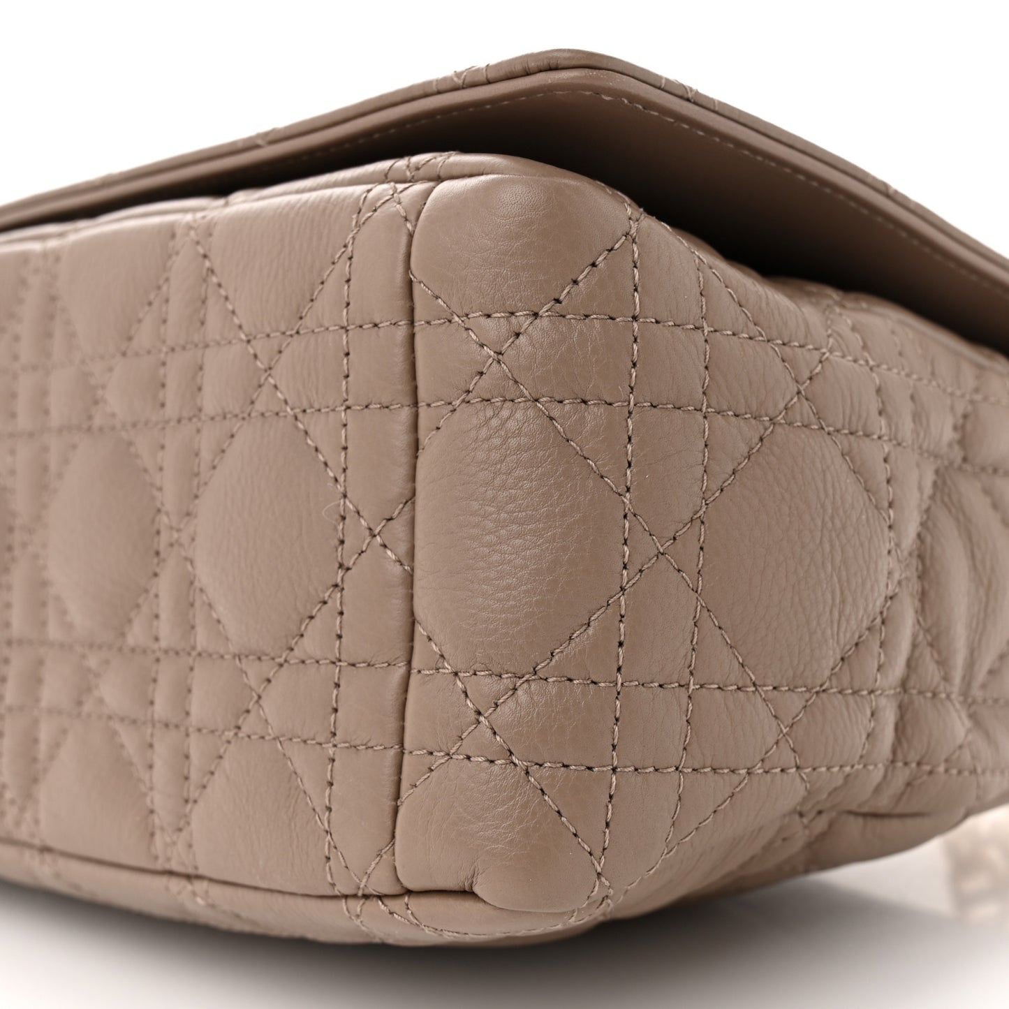Calfskin Cannage Medium Caro Bag Taupe