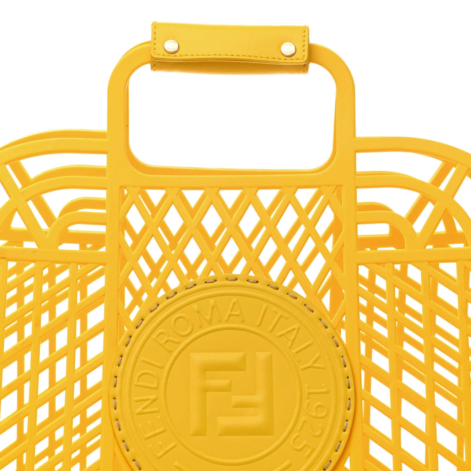 Fendi Recycled Plastic Vitello Liberty Matte Medium Fendi Basket Limone 7 of 16