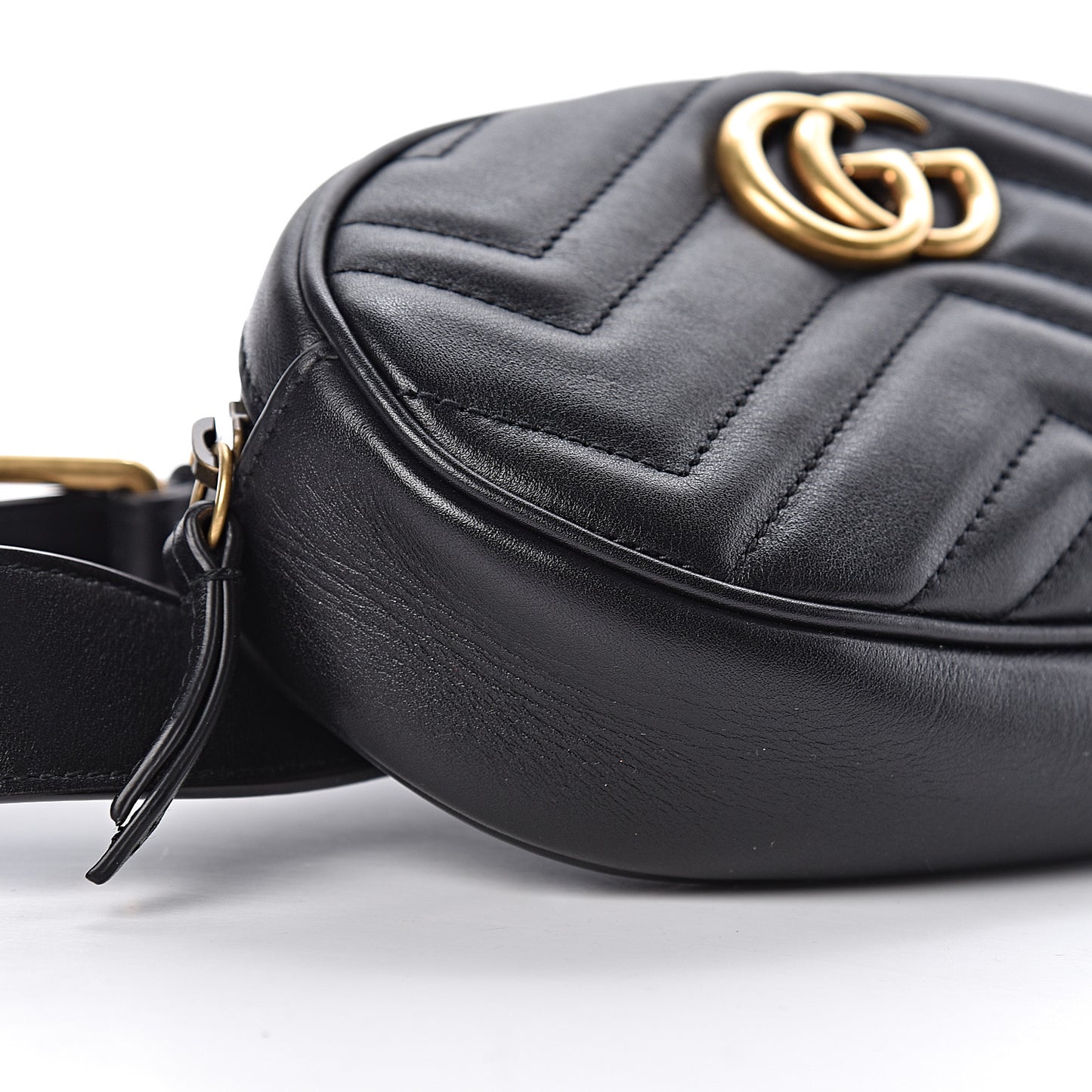Calfskin Matelasse GG Marmont Belt Bag 85 34 Black