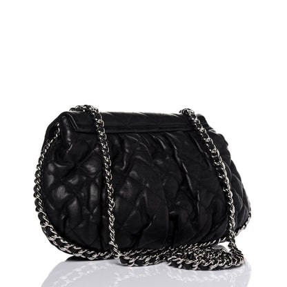 Chanel Washed Lambskin Quilted Mini Chain Around Flap Black 3 of 12