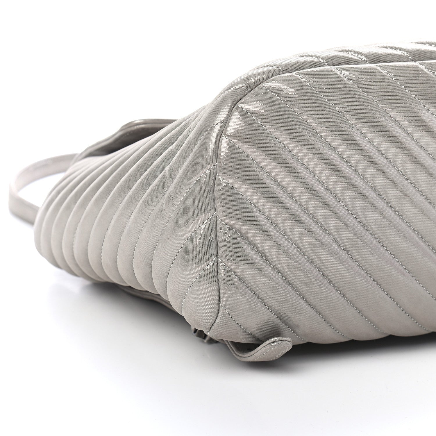 Chanel Metallic Calfskin Chevron Quilted Urban Spirit Backpack Silver 8 of 9
