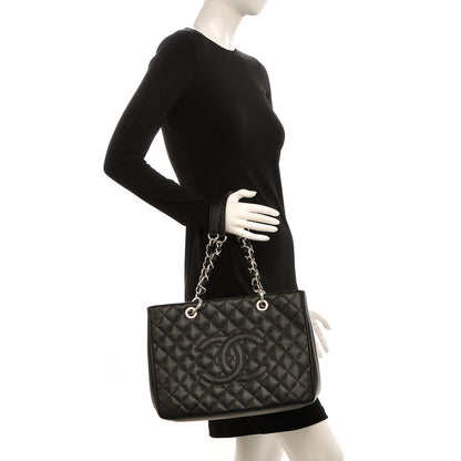 Chanel Caviar Quilted Grand Shopping Tote GST Black 2 of 8