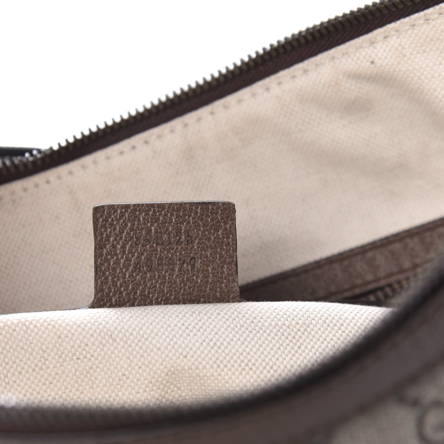 GG Supreme Monogram Web Small Ophidia Half Moon Hobo Brown