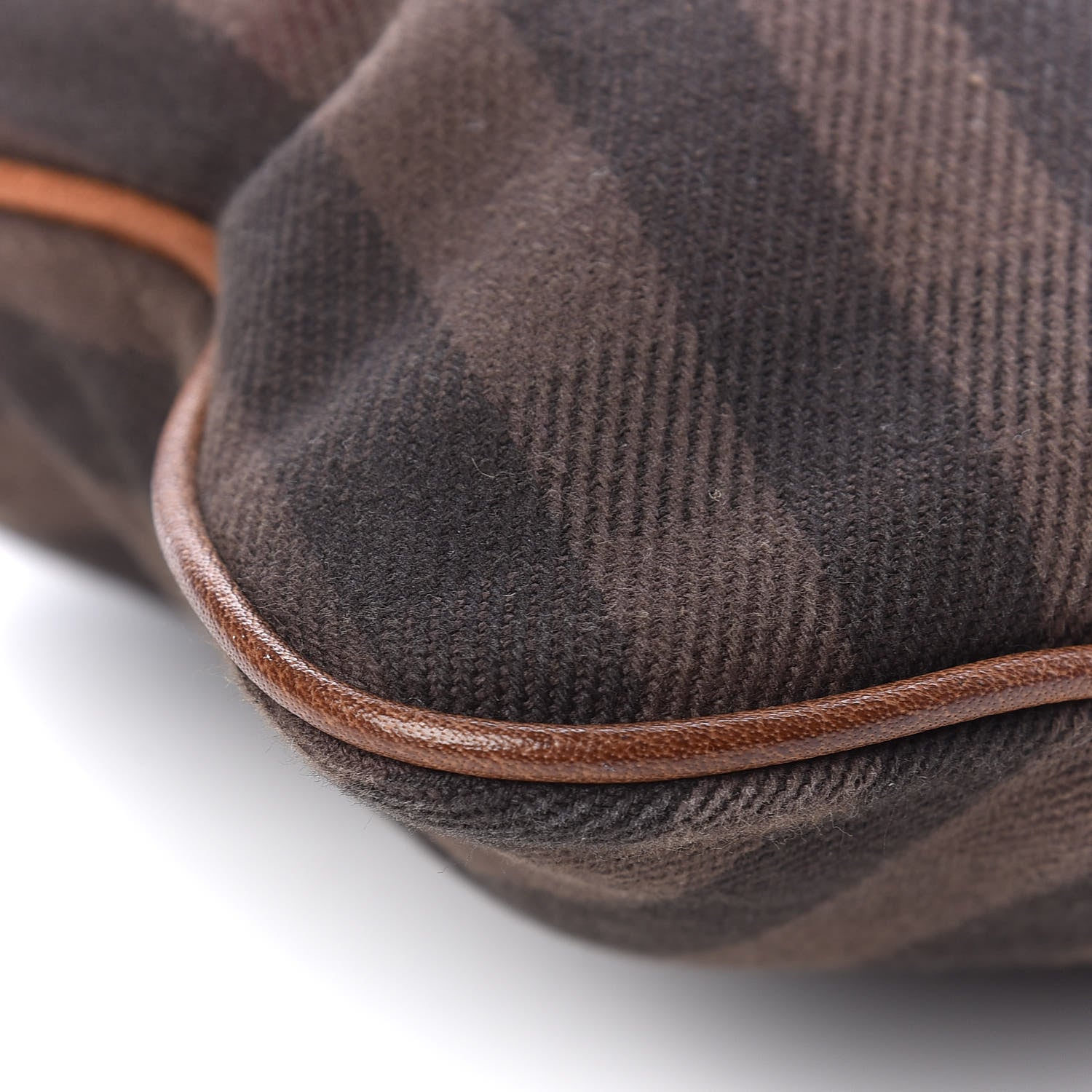 Burberry Overdyed Canvas House Check Flat Crossbody Messenger Bag Dark Brown 9 of 11