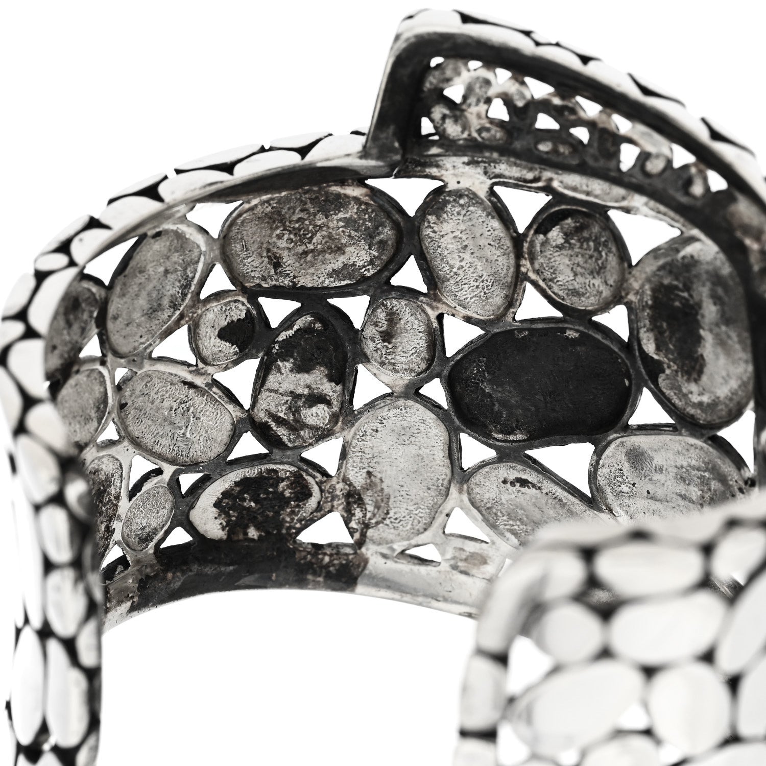 John Hardy Sterling Silver Kali Pebble Overlap Cuff Bracelet 3 of 5