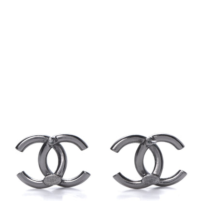 Chanel Baguette Crystal CC Earrings Silver 3 of 5