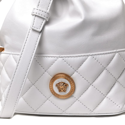 Versace Nappa Quilted Medusa Bucket Bag White 8 of 11