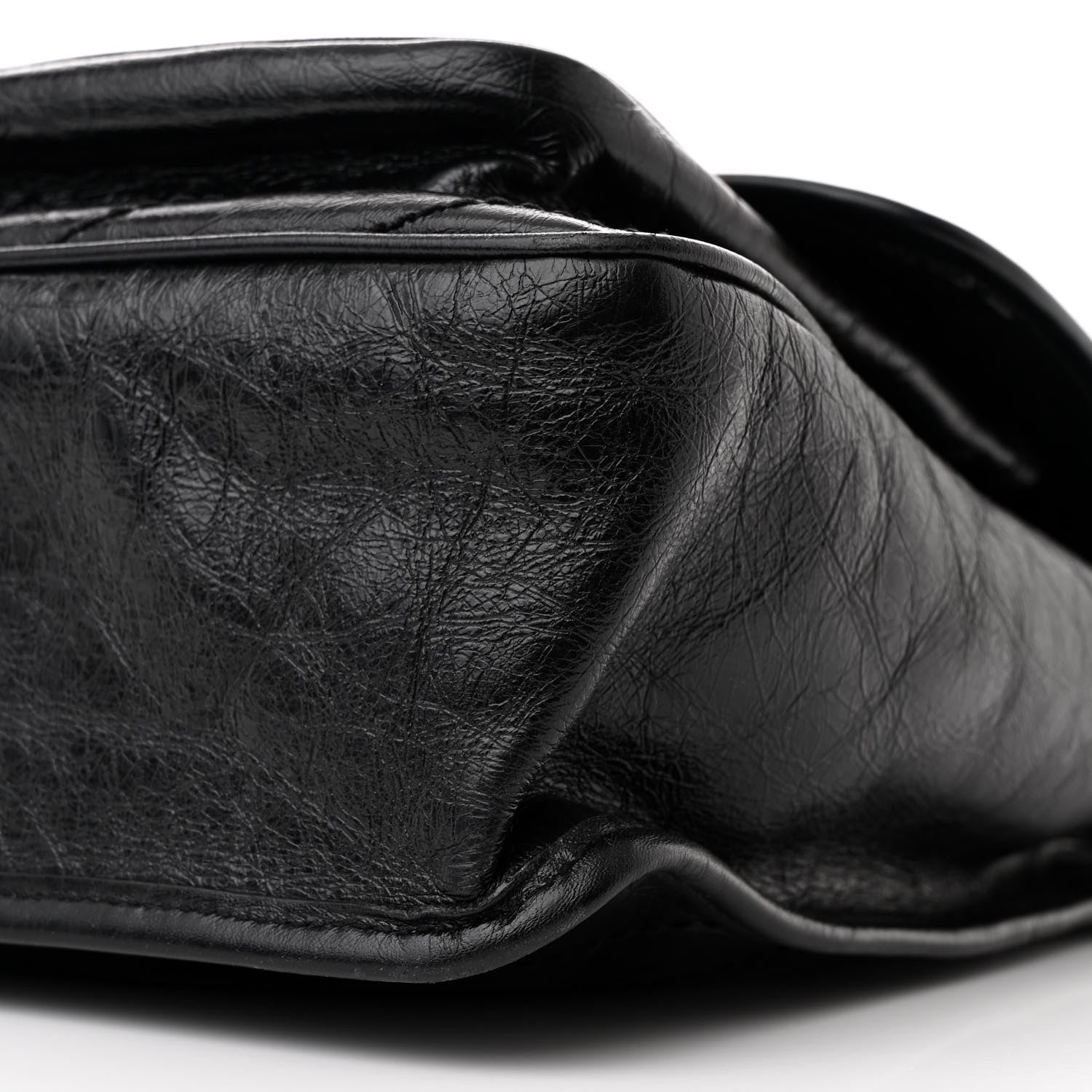 Saint Laurent Crinkled Calfskin Matelasse Monogram Large Niki Chain Satchel Black 10 of 12