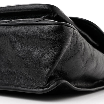 Saint Laurent Crinkled Calfskin Matelasse Monogram Large Niki Chain Satchel Black 10 of 12