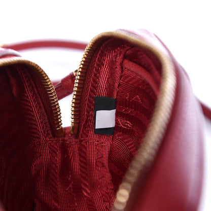 Prada Saffiano Mini Camera Crossbody Bag Fuoco 7 of 10