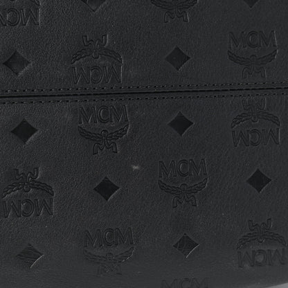 MCM Calfskin Ottomar Monogram Medium Klara Shopper Tote Black 13 of 13