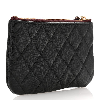 Chanel Caviar Quilted Small Cosmetic Case Black 3 of 8