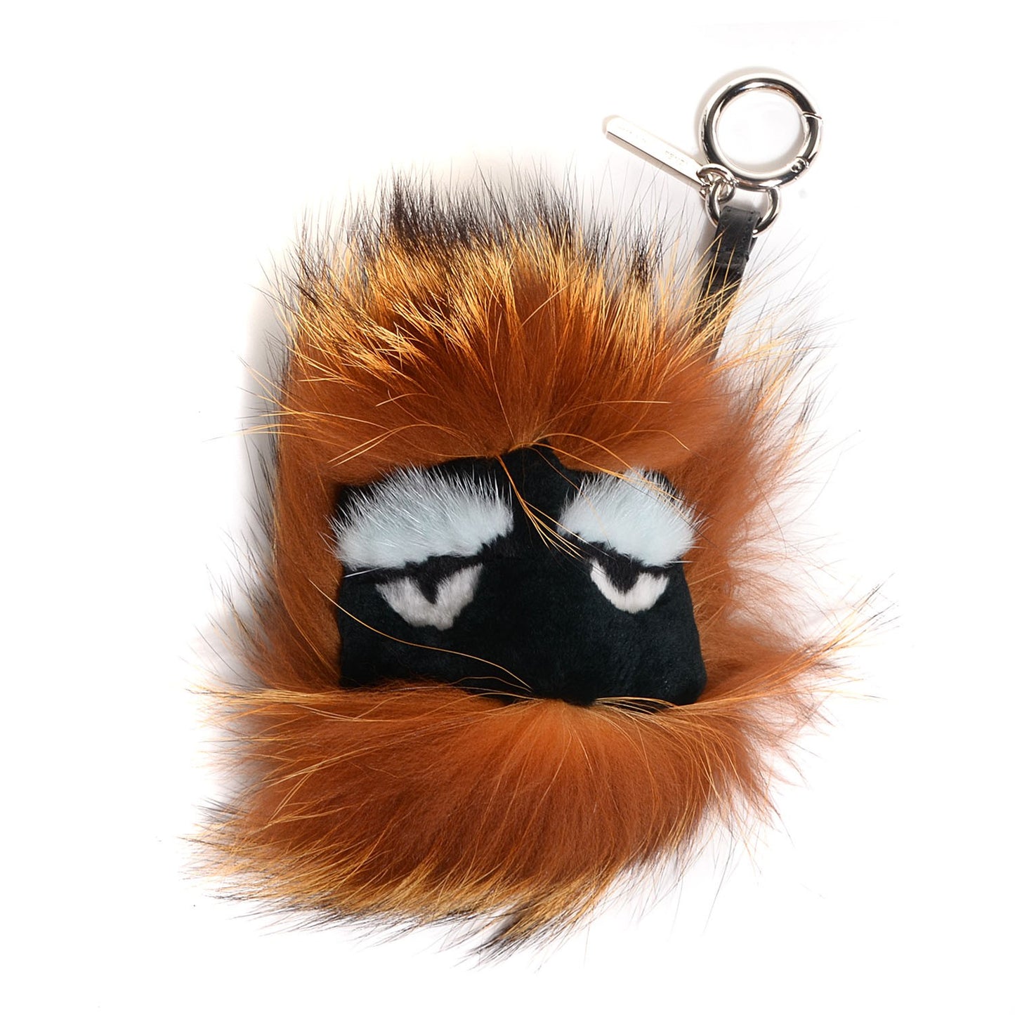 Fox Mink Rabbit Fur Vitello Flamingo Kooky Monster Bag Bug Charm Zucca Multicolor Black