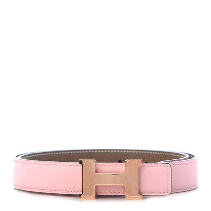 Hermes Swift Epsom 24mm Mini Constance H Belt 75 Etoupe Rose Sakura 1 of 6