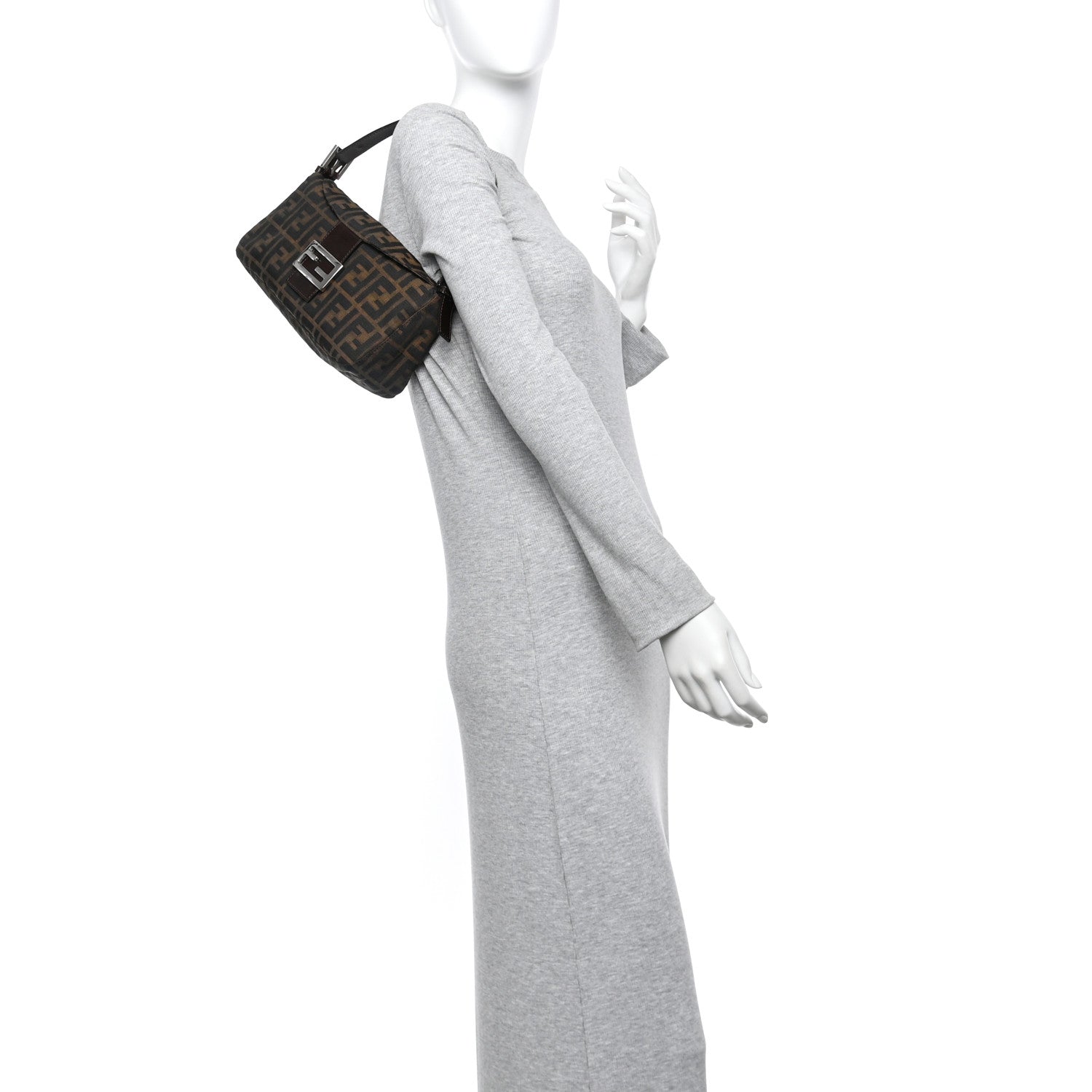 Fendi Zucca Baguette Shoulder Bag Tobacco 2 of 13