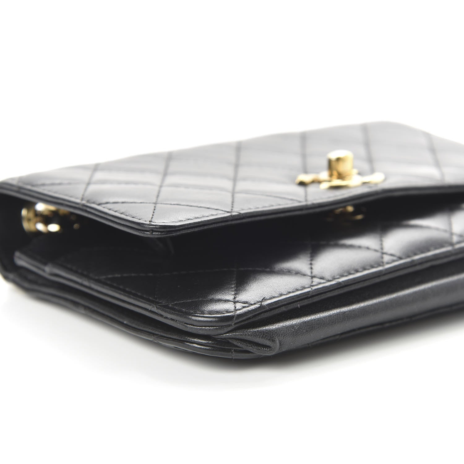 Chanel Lambskin Quilted Trendy CC Wallet On Chain WOC Black 6 of 11
