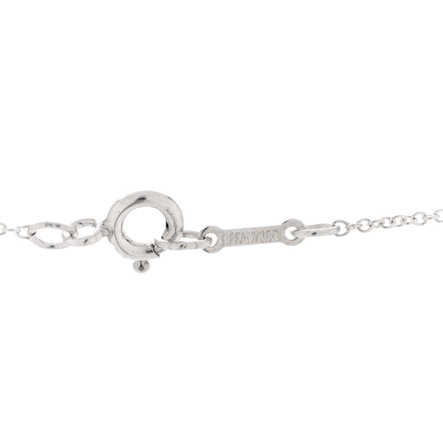 Tiffany Sterling Silver 11mm Elsa Peretti Bean Pendant Necklace 4 of 5