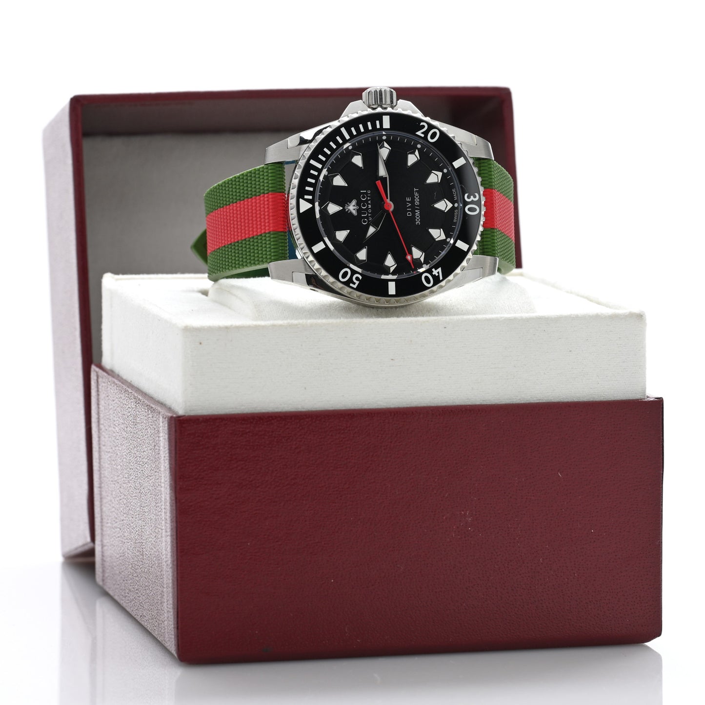 Stainless Steel Rubber 40mm Dive Automatic Watch Black