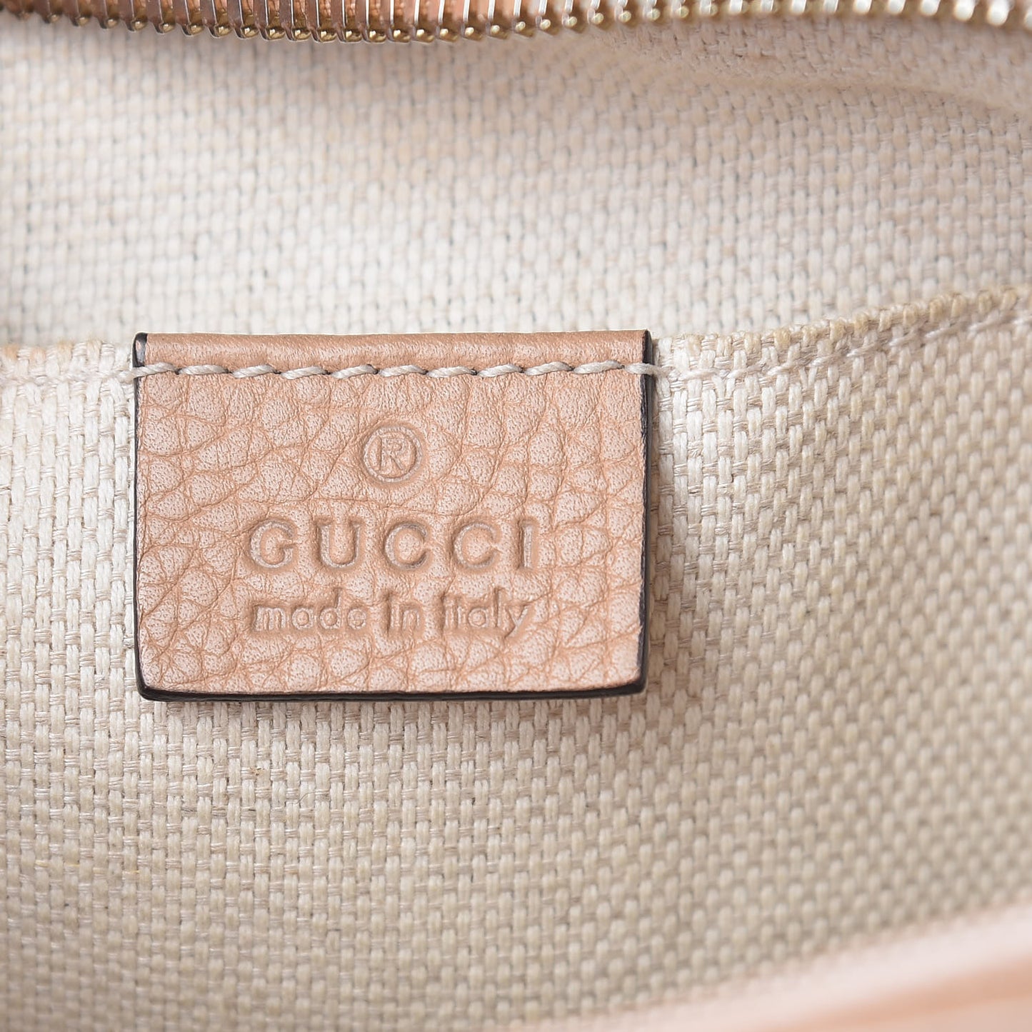 Pebbled Calfskin Small Soho Disco Bag Camelia