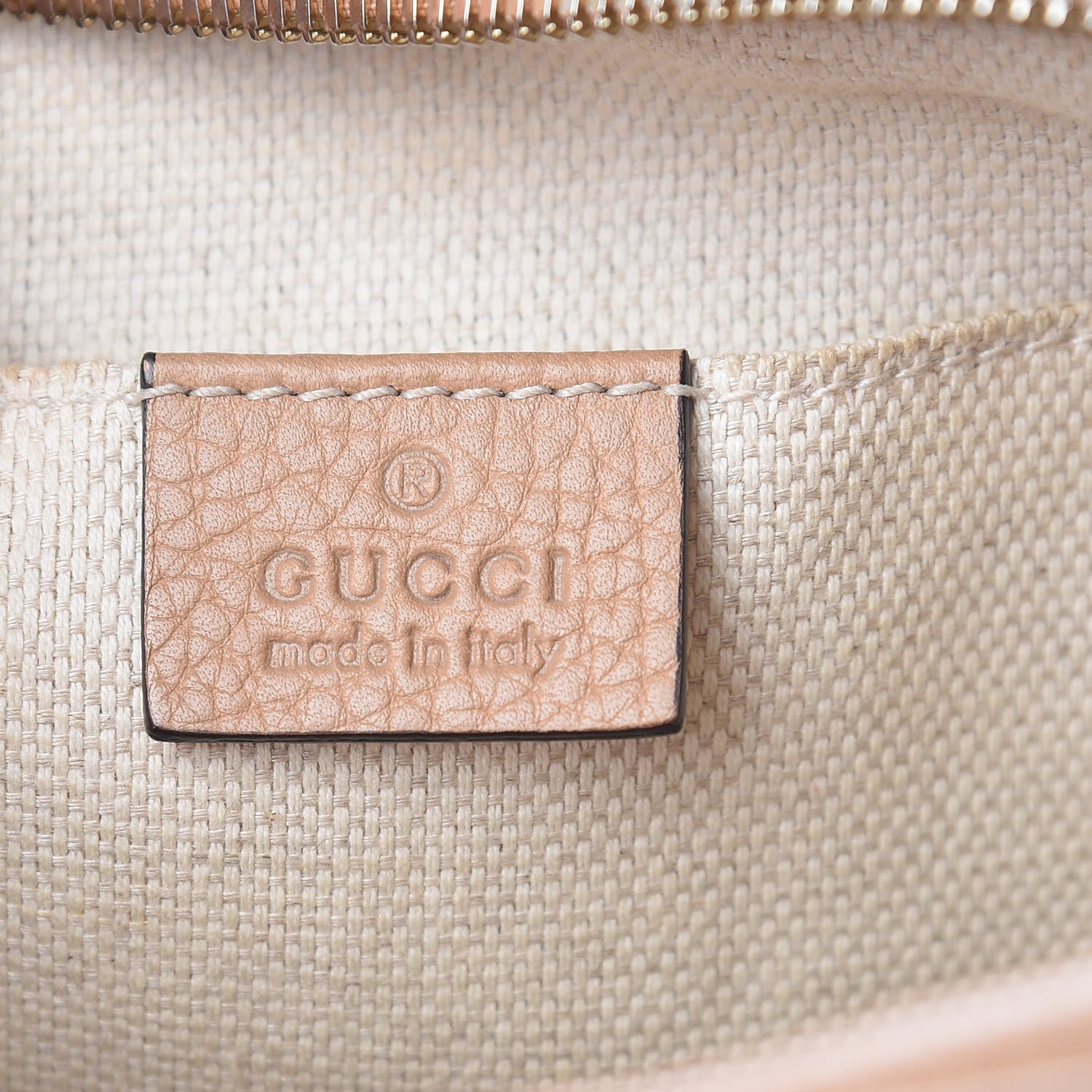Gucci Pebbled Calfskin Small Soho Disco Bag Camelia 6 of 12