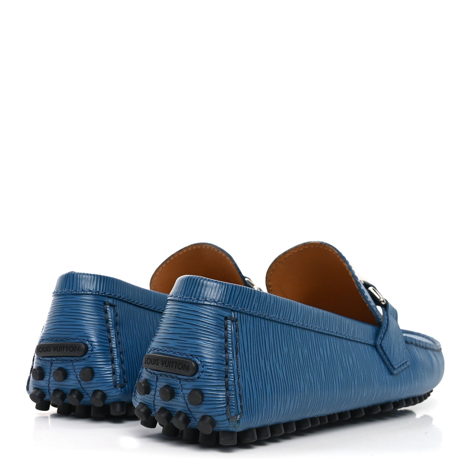 Louis Vuitton Epi Mens Hockenheim Moccasin Loafers 9 Cyan 5 of 9