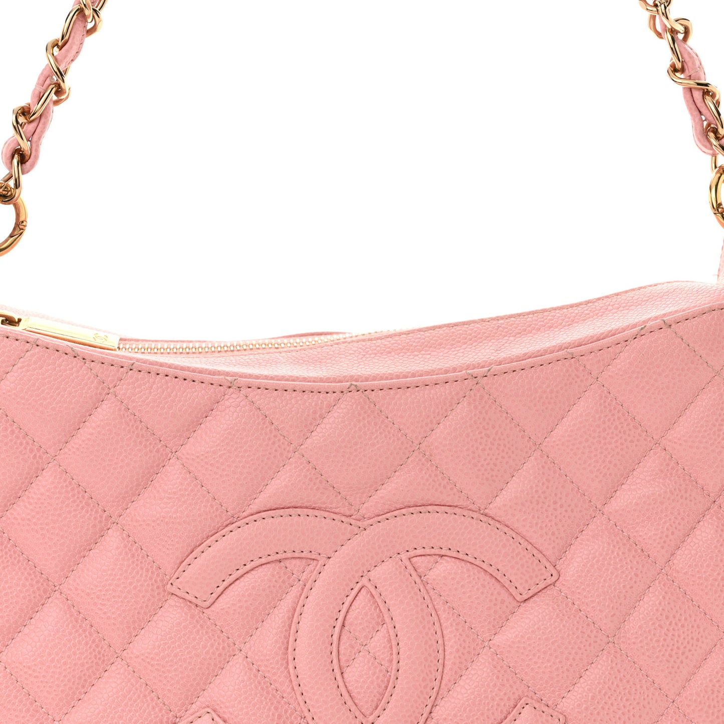 Caviar Quilted Timeless CC Shoulder Bag Pink