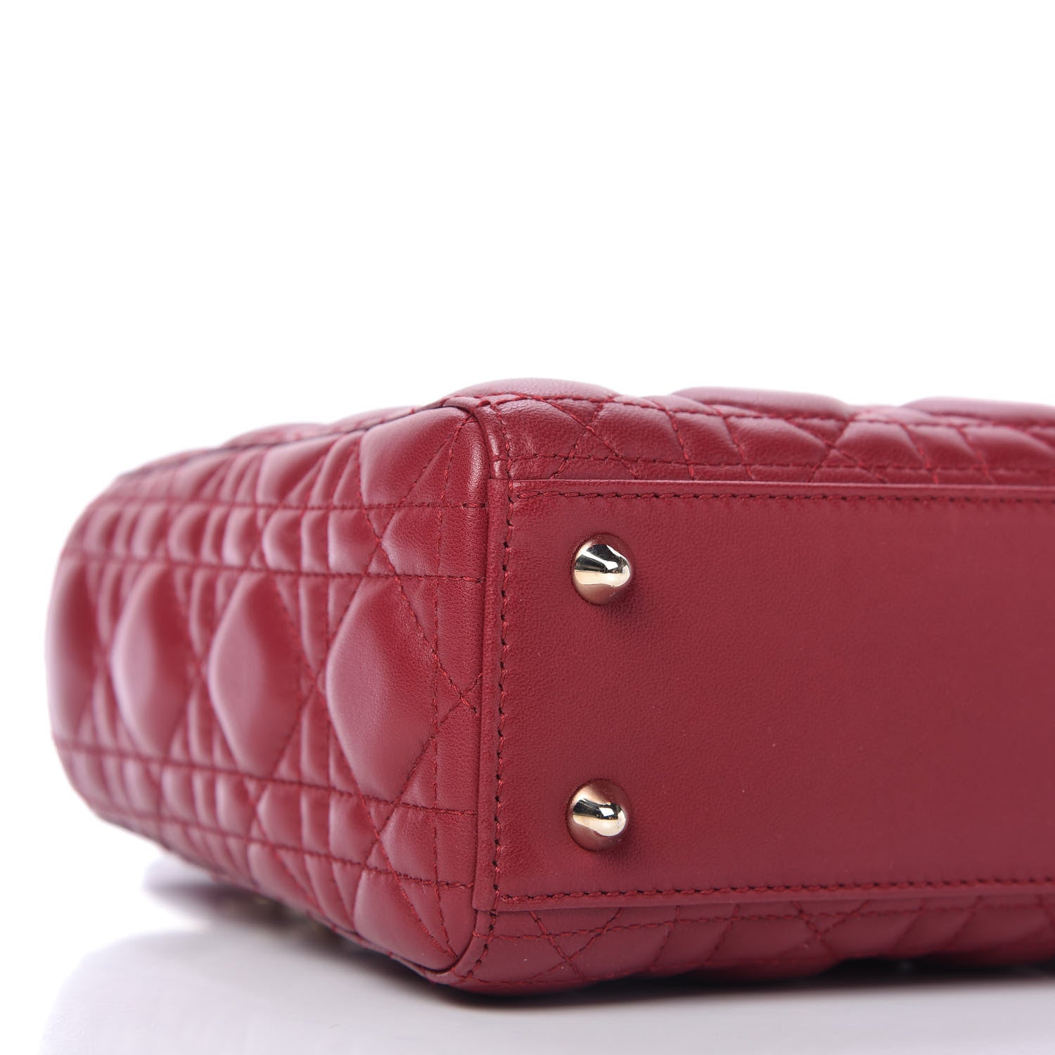 Christian Dior Lambskin Cannage Small My Lady Dior Red 6 of 10