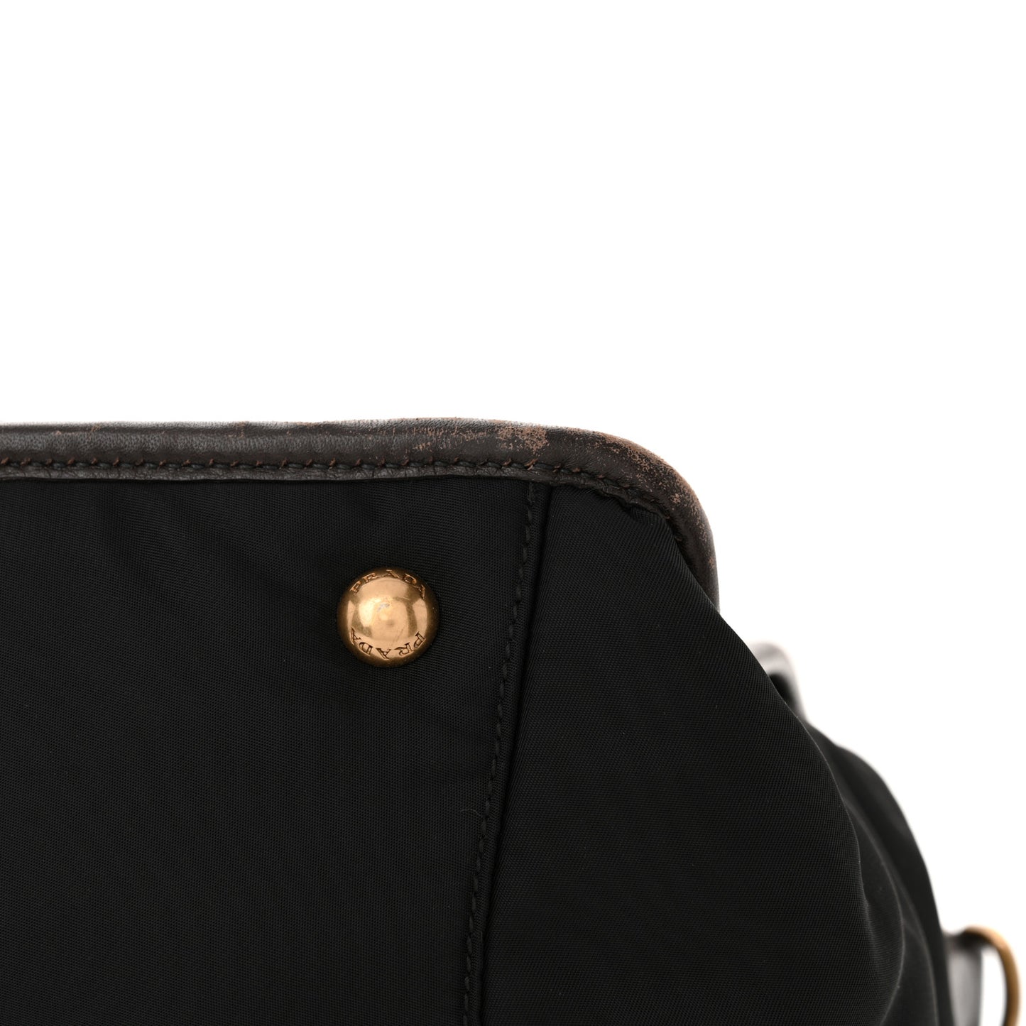 Tessuto Nylon Jacquard Logo Tote Black Teak