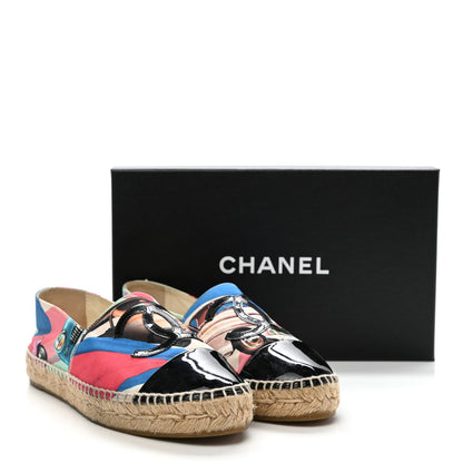 Chanel Fabric Patent CC Espadrilles 39 Multicolor Black 10 of 10