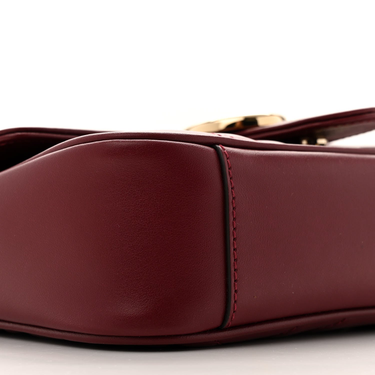 Gucci Calfskin Matelasse Mini GG Marmont Shoulder Bag Rosso Ancora 9 of 13