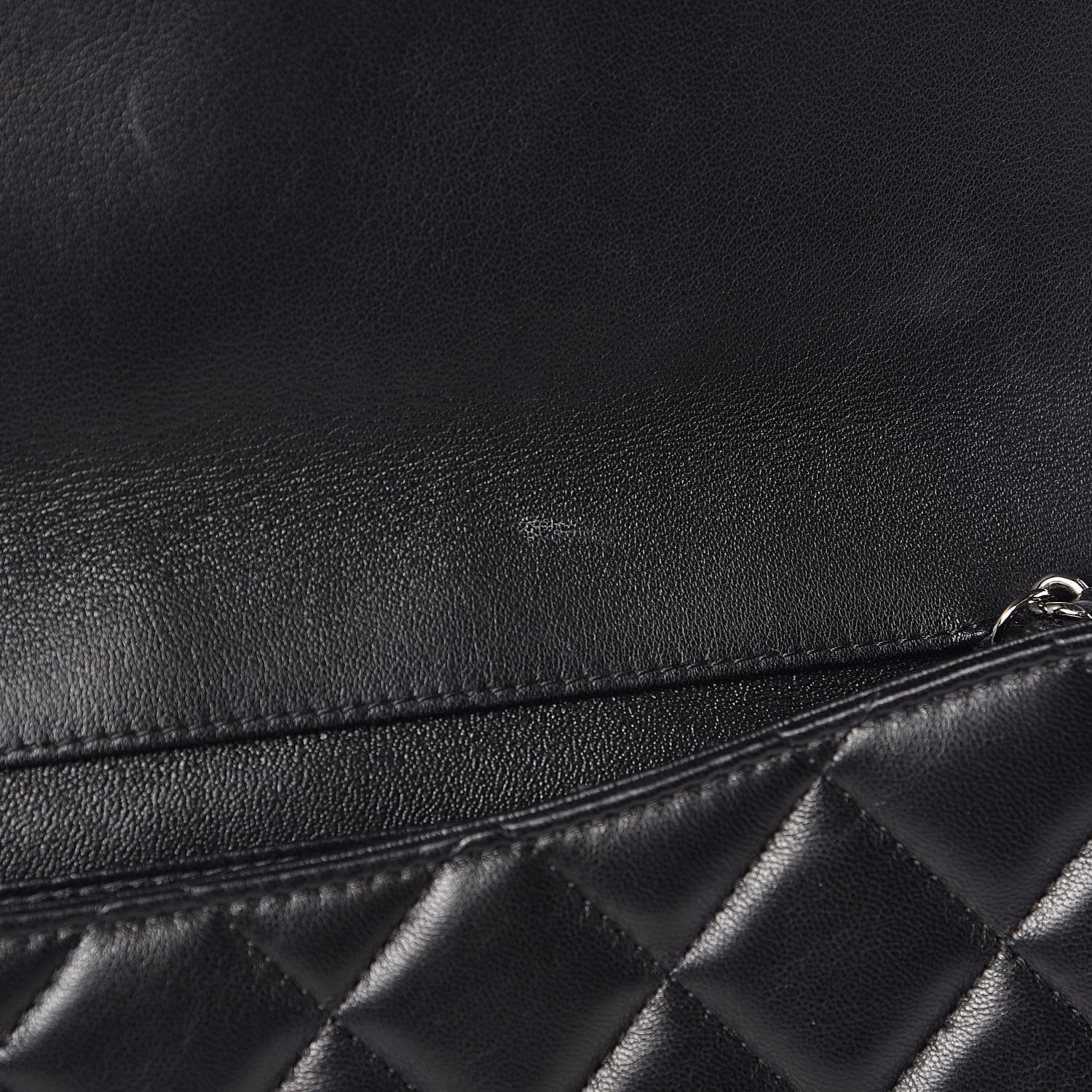 Chanel Lambskin Quilted Clutch With Chain Flap Black 11 of 14