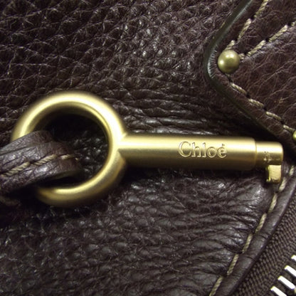 Chloe Leather Paddington Front Pocket Tote Dark Brown 15 of 16