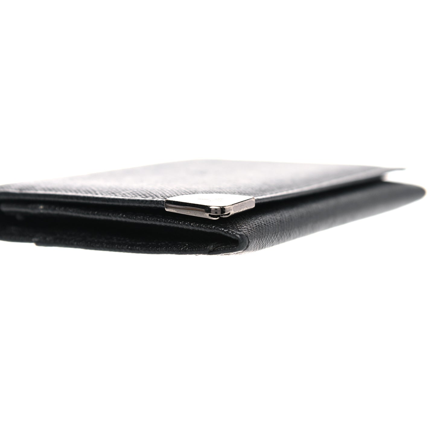 Saffiano Bi-Fold Vertical Wallet Black