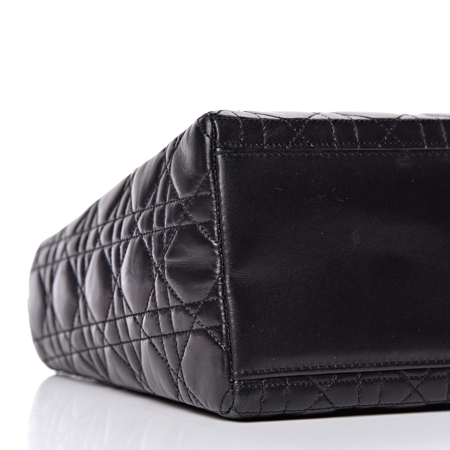 Christian Dior Lambskin Cannage Medium Lady Dior Black 8 of 11