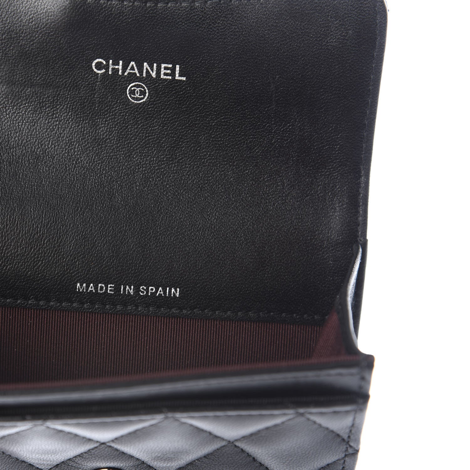 Chanel Lambskin Quilted Flap Card Holder Black 7 of 9