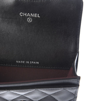 Chanel Lambskin Quilted Flap Card Holder Black 7 of 9