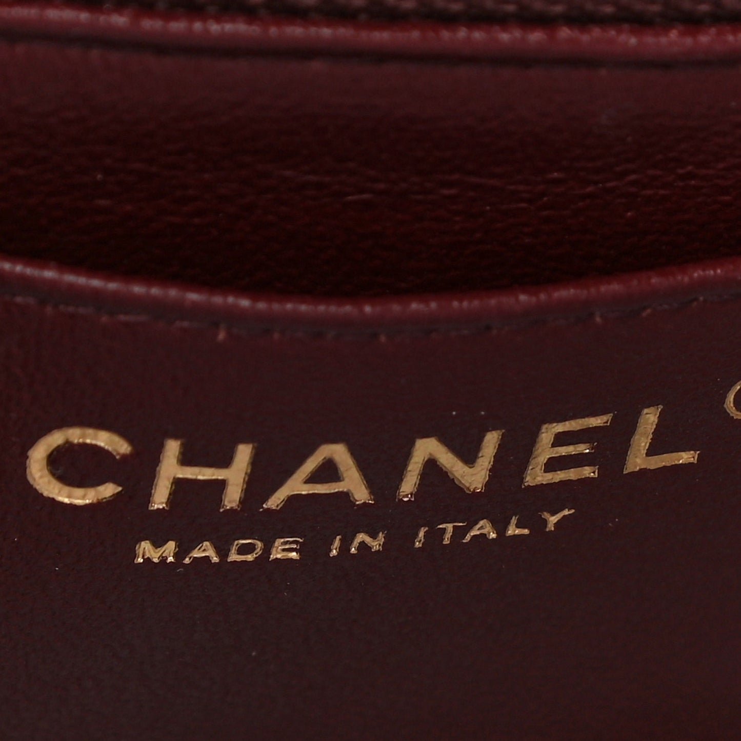 Caviar Quilted Mini Rectangular Flap Dark Red