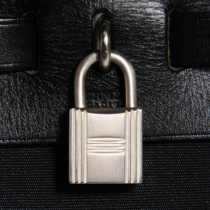 Hermes Vache Calfskin Toile Herbag 30 PM Black 7 of 12