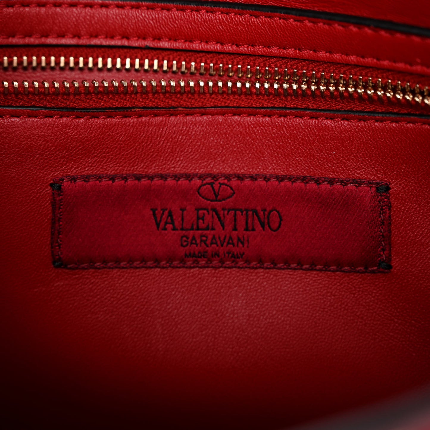 Nappa Medium Rockstud Spike Shoulder Bag Rosso Valentino
