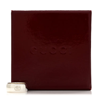 Gucci Sterling Silver Blind for Love Band Wide Ring 60 9 6 of 6