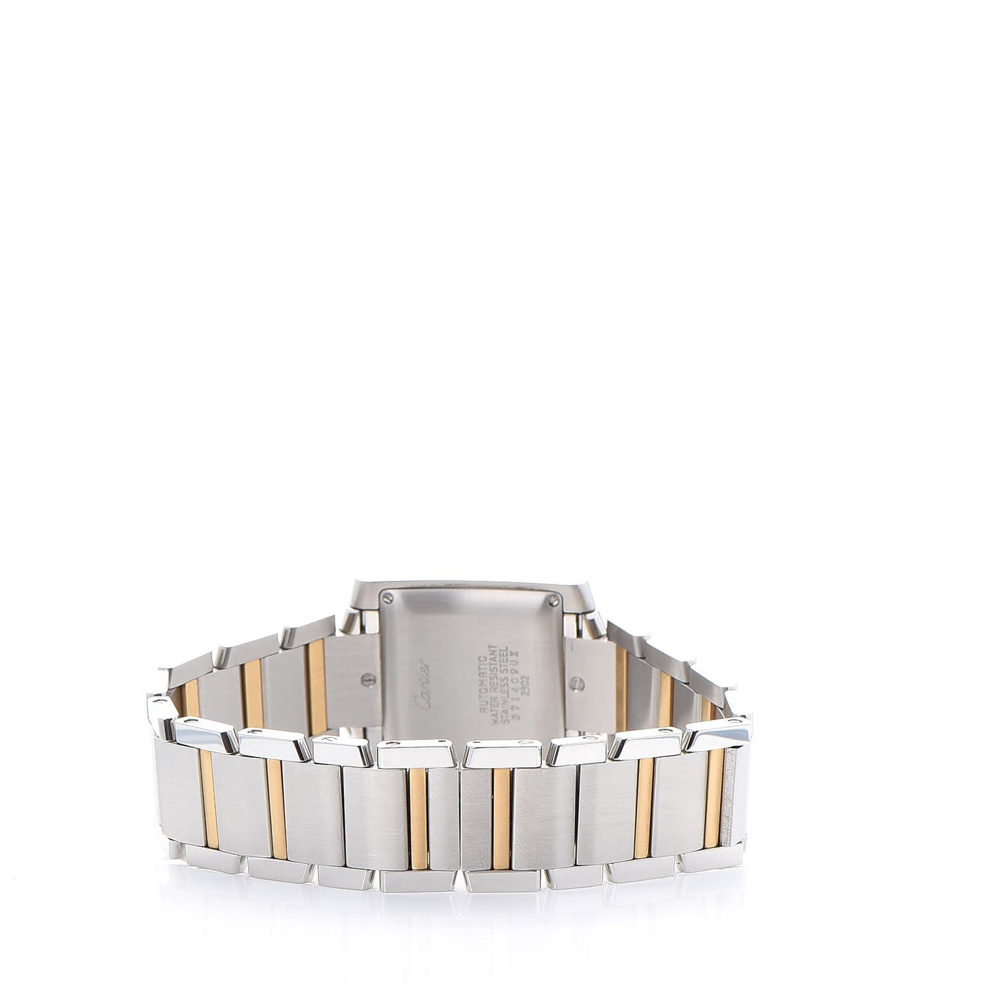 Stainless Steel 18K Yellow Gold 28mm Tank Francaise Automatic Watch