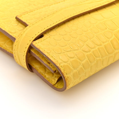 Hermes Matte Alligator Kelly Longue Wallet Mimosa 11 of 14