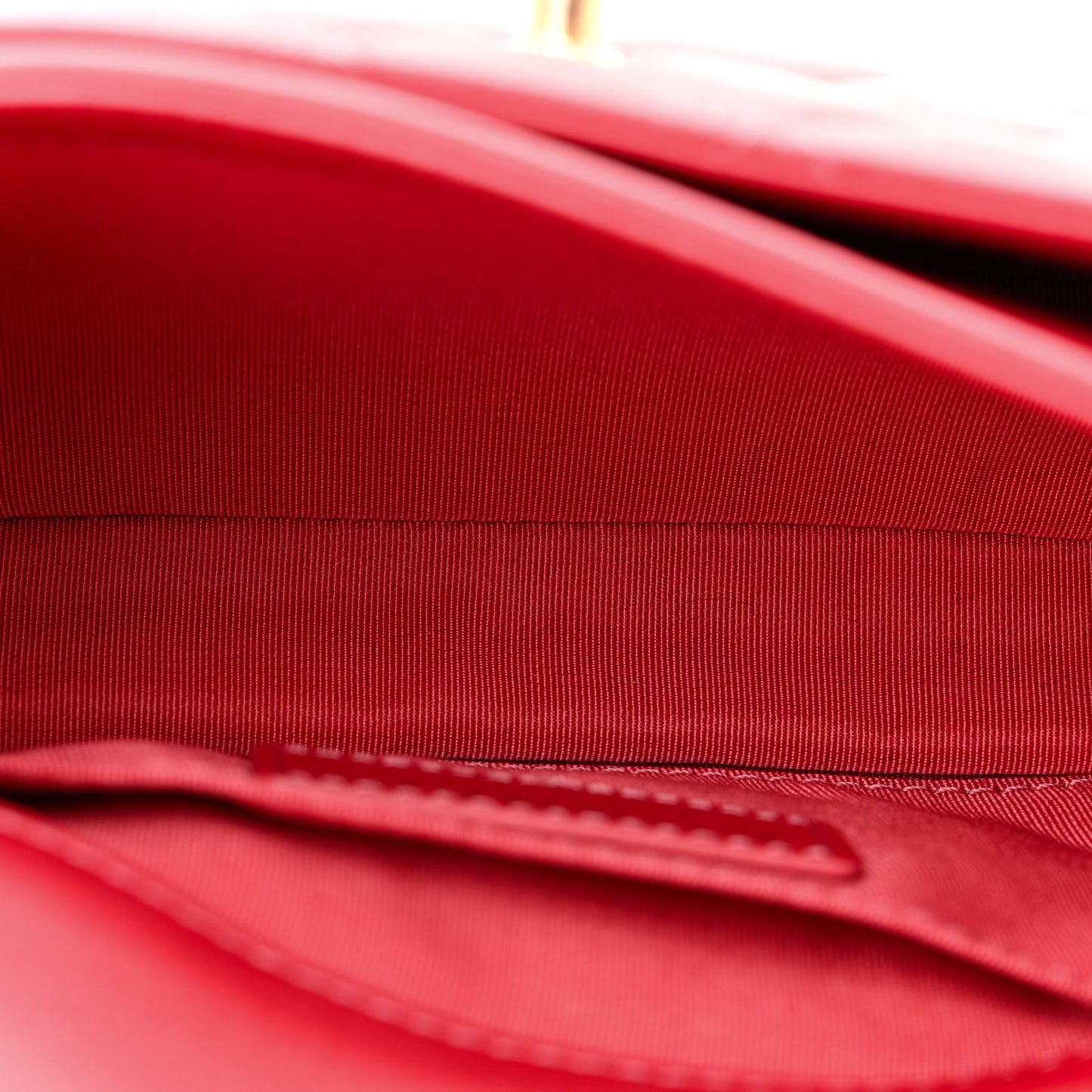 Metallic Calfskin Quilted Top Handle Flap Dark Pink