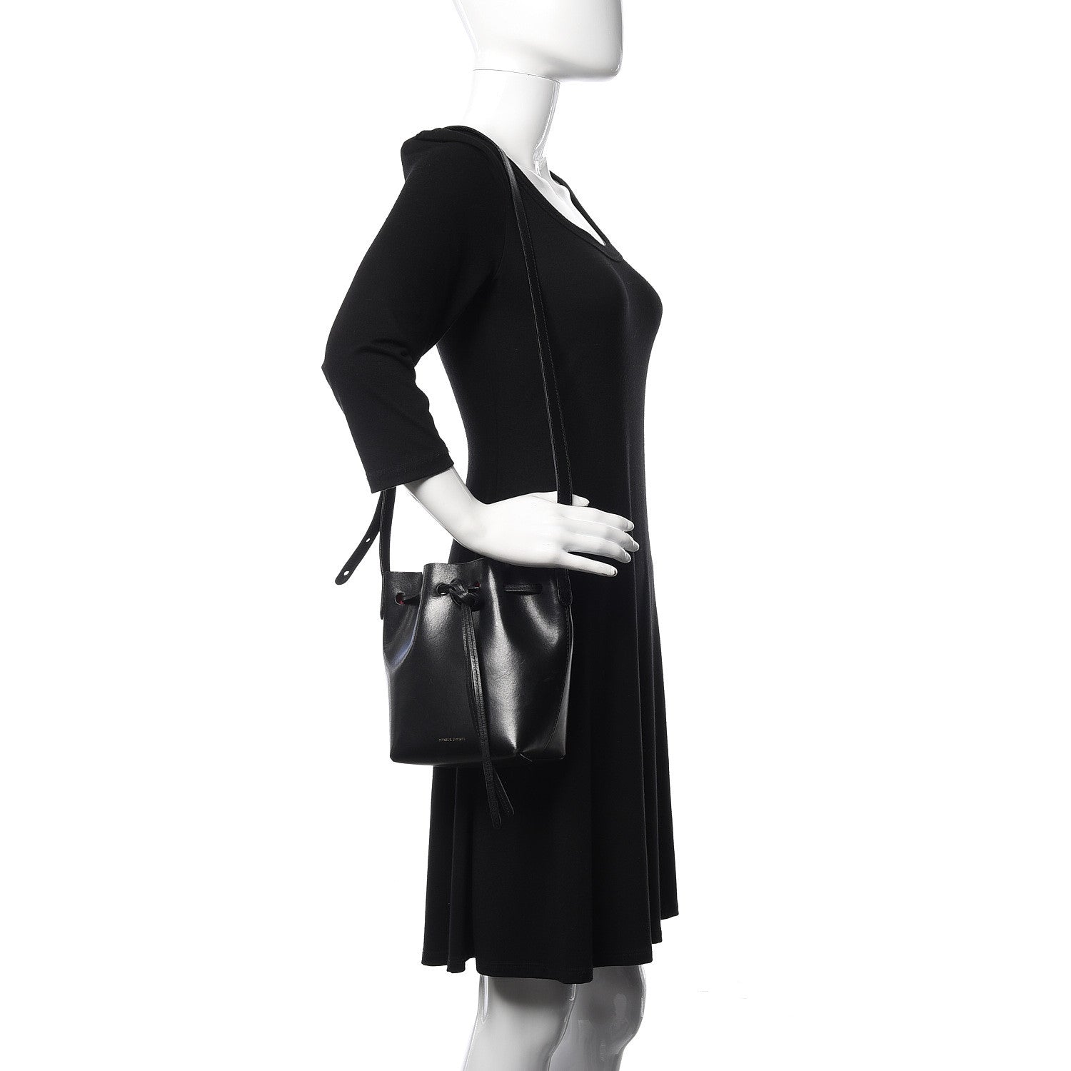 Mansur Gavriel Calfskin Mini Mini Bucket Bag Black Dolly 2 of 18