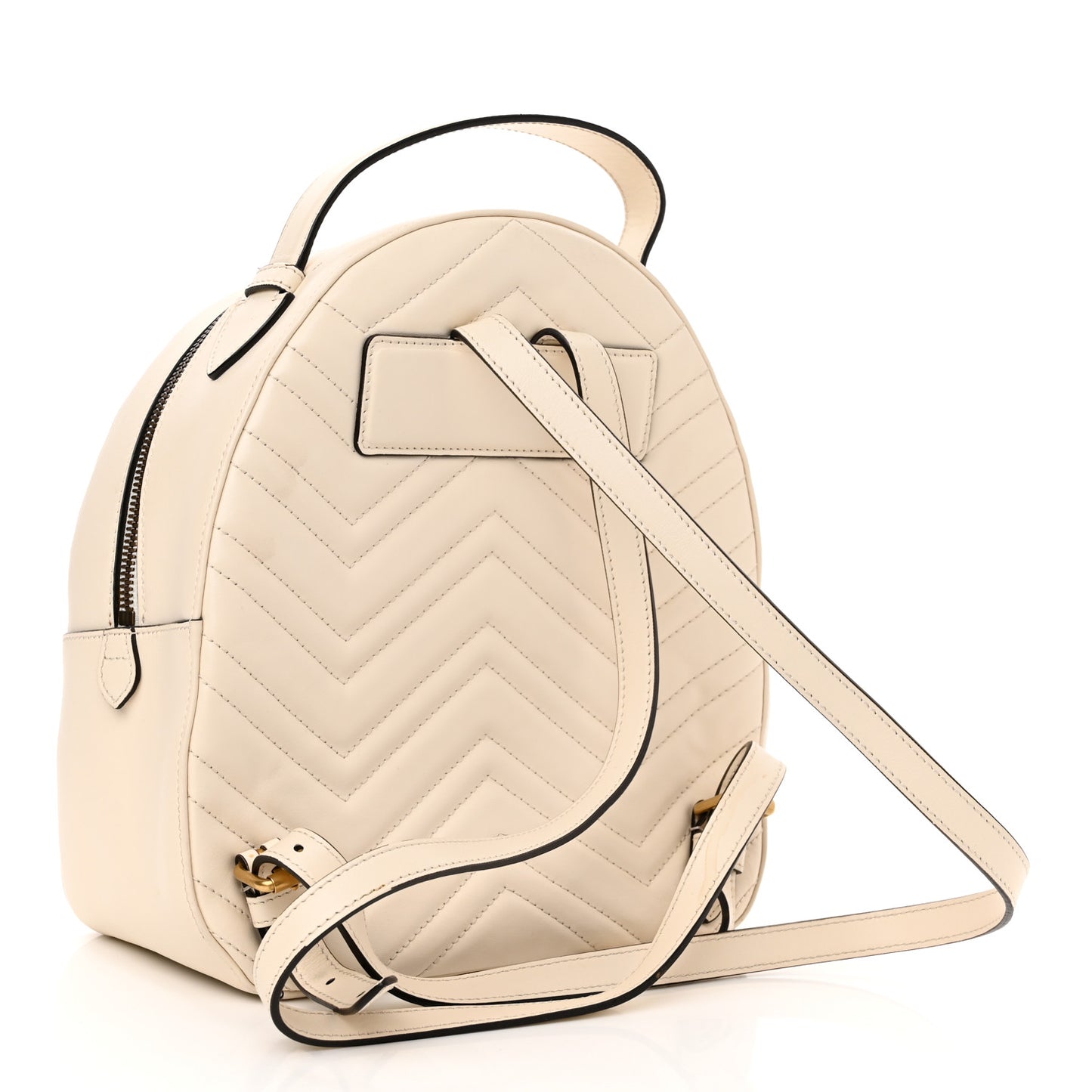 Calfskin Matelasse GG Marmont Dome Backpack White