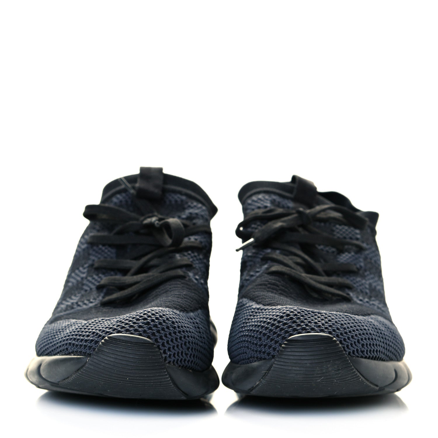 Louis Vuitton Knit Damier Mens Fastlane Sneakers 8.5 Graphite 2 of 10