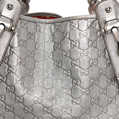 Gucci Metallic Guccissima Medium Pelham Shoulder Bag Silver 8 of 11